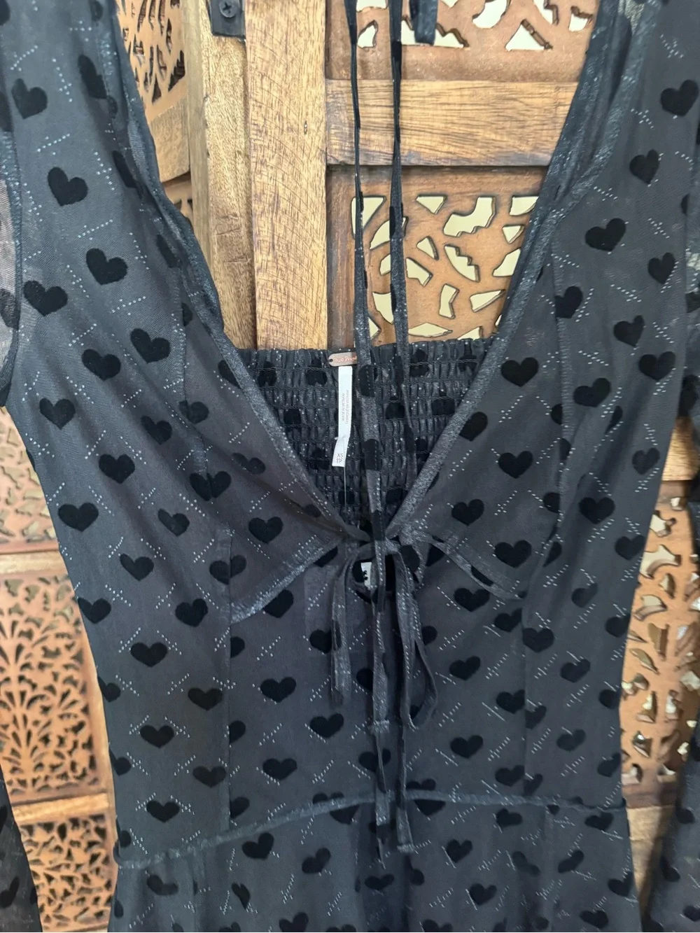 Free People Sway with Me Flocked Mini Dress NEW NWT